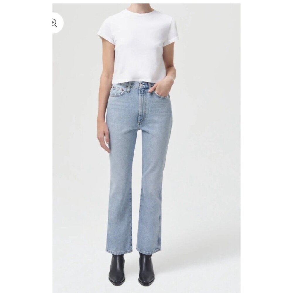 Agolde Jeans Women’s 27 blue pinch kick flare rigid  denim work school classic